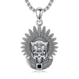 Sterling Silver Mictlantecuhtli Quetzalcoatl Tezcatlipoca Skull Pendant Necklace Aztec Jewelry