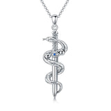 Sterling Silver Medieval Sword Dagger Pendant Necklace
