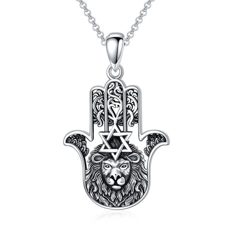 Sterling Silver Hamsa Tree of Life Viking Lion Butterfly Evil Eye Yin Yang Eye of Horus Pendant Necklace