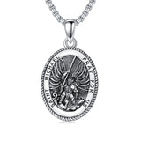 Sterling Silver Saint Joseph St Michael Saint Peter Saint Christopher Religious Pendant Necklace
