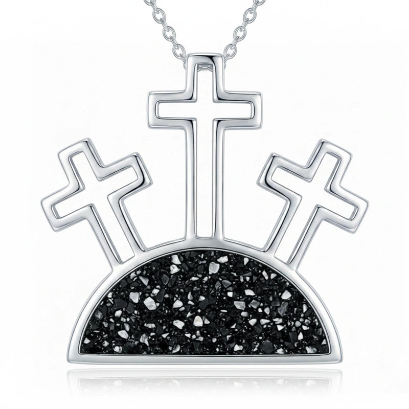 Sterling Silver Cross Pendant Necklace for Women Southwestern Cross Jewelry Gifts