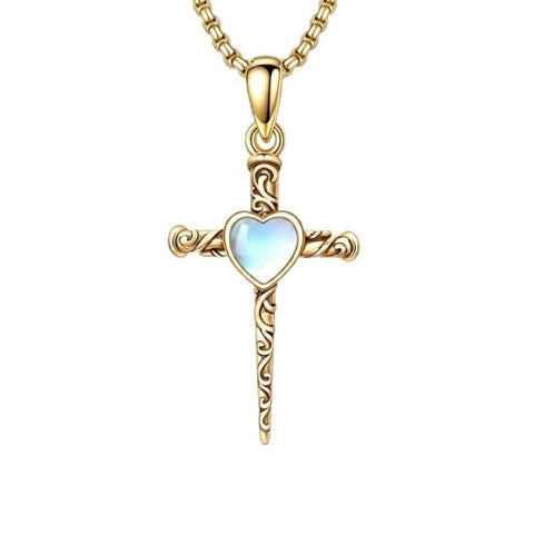 10K 14K 18K Gold Cross Pendant Necklace Religious Jewelry Gifts for Men and Women