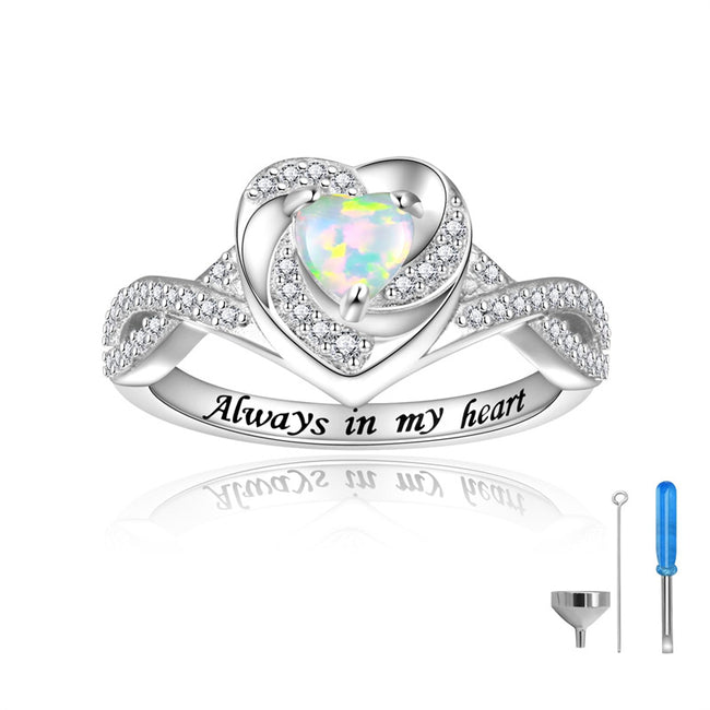 Heart Cremation Ring for Ashes 925 Sterling Silver Urn Keepake Rings M ...