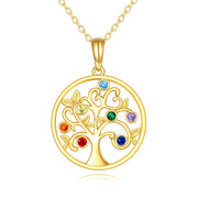 14K Gold Tree of Life Pendant Necklace