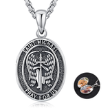 925 Sterling Silver St Michael Necklace Vintage Pendan Necklacet Gift