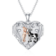 Cow with Girl Photo Necklace for Women 925 Sterling Silver Cow Gifts Pendant Jewelry Birthday for Her