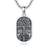 Sterling Silver Memento Mori Tree of Life Anubis Pendant Viking Amulet   Protection Pendant Necklace Egyptian Jewelry Christmas Birthday Gifts