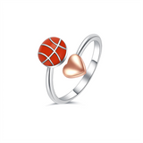 Badminton/Football/BasketballHeart Adjustable Open Ring Statement Creative Sport Style Shape Souvenir Gifts