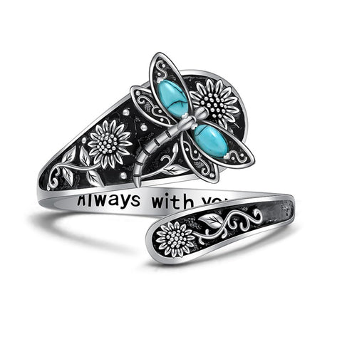 Sterling Silver Oxidized Dragonfly Butterfly Hummingbird Sea Turtle Anchor Cross Tree of Life Sunflower Spoon Ring