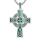 14K Gold Plated Celtic Vikin Cross Pendant Necklace Irish Jewelry Religious Protective Gift