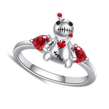 Voodoo Ring Sterling Silver Witch Voodoo Ring Gothic Jewelry Goth Gifts for Women Girls