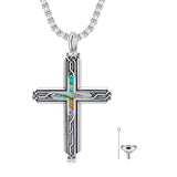 Sterling Silver Obsidian Lapis Lazuli Tigers Eye Turquoise Celtic Knot & Cross Urn Necklaces for Ashes