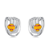 Sterling SilverHockeyBasketball Softball Football Volleyball Pickleball Soccer Baseball Tennis Stud Sport Earrings