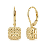 14K Gold Plated Ball Leverback Earring for Women