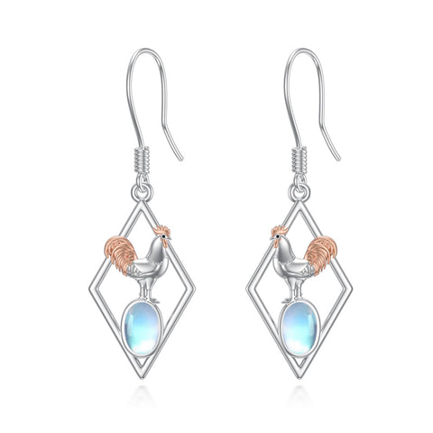 Sterling Silver Bee Butterfly Chicken Chihuahua  Dinosaur Frog Octopus Paw Print Platypus Dangle Earrings