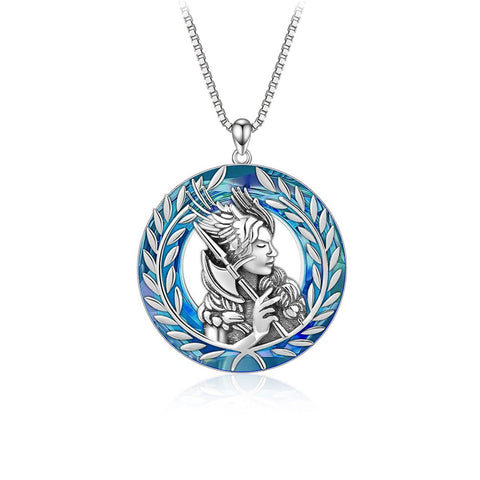 Sterling Silver Goddess Athena High Priestess Pendant Necklace