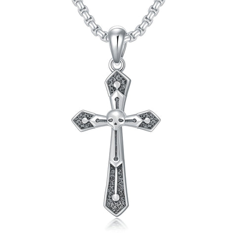 Sterling Silver Cross Christian Pendant Necklace