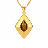 14K Gold Plated Bohemian Teardrop Pendant Necklace for Women