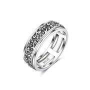 Fidget Ring Sterling Silver Spinner Ring for Women Sunflower/Daisy/ Spinning Ring Fidget Jewelry Gifts for Women Men