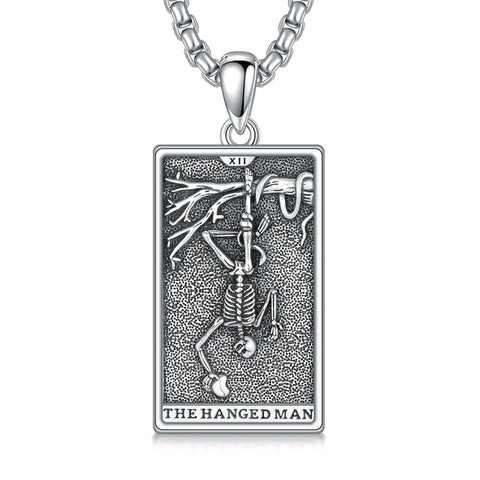 Sterling Silve Sun Moon Star Strength Lovers Death Devil Fool Tarot Card Pendant Necklace