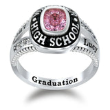 Sterling Silver Personalized Birthstone 2026 High School College Graduation Class Ring