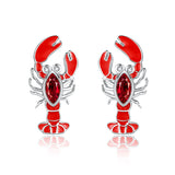 Hypoallergenic Earrings Sterling Silver Cute Lobster/Orca Studs Earrings Birthday Gift for Her