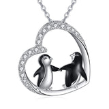 Sterling Silver Penguin Pendant Necklace