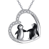 Penguin Necklace 925 Sterling Silver Animal Necklace Cute Animal Jewelry Gifts for Women Girls
