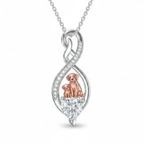 Sterling Silver 12 Month Birthstone Infinity Heart Animal Pendant Necklace Christmas Birthday Jewelry Gift