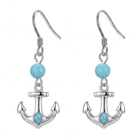 Sterling Silver Turquoise Owl Dragonfly Butterfly Hummingbird Dangle Earrings
