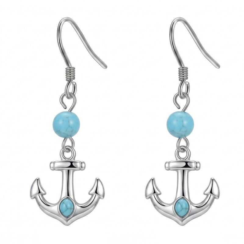 Sterling Silver Turquoise Owl Dragonfly Butterfly Hummingbird Dangle Earrings