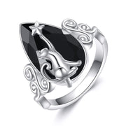 Sterling Silver Vintage Cat Butterfly Dragonfly Hummingbird Snake Ring for Women