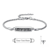 Sterling Silver Bee Celtic Knot Hummingbird Rose Sunflower Bar Urn Bracelet for Ashes