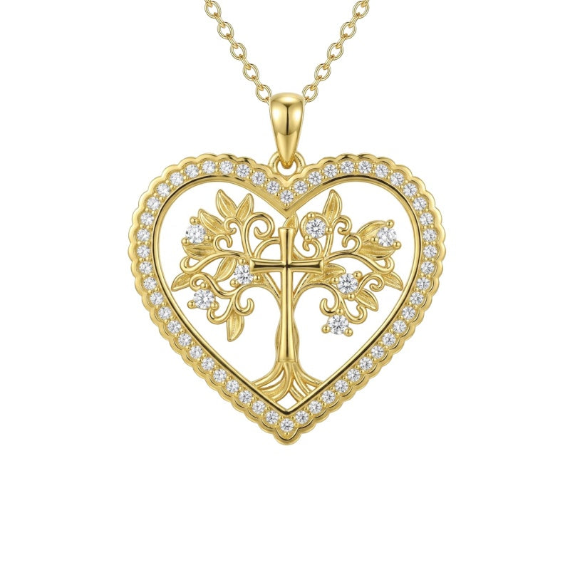 14K Gold Plated  Tree of Life Pendant Necklace for Women