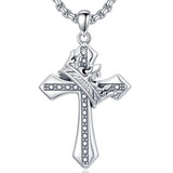 Sterling Silver Cross Christian Pendant Necklace