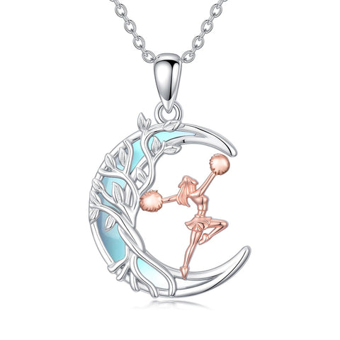 Sterling SIlver Runner Volleyball Tennis Basketball Soccer Inspirational Pendant  Necklace for Women