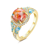 Sterling Silver Cushion Marquise Pear Round Oval Cut Turquoise Engagement Ring for Women