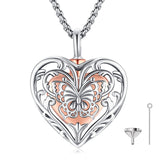 Urn Necklace for Ashes Cremation Jewelry 925 Sterling Silver Memorial Necklace Urn for Human Ashe of Loved Ones