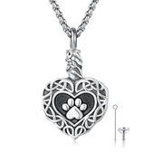 Urn Necklace Ashes Sterling Silver Paw Urn Necklace Cremation Memorial  Ash Keepsake Pendant Cremation Jewelry