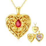 10K 14K 18K Solid Gold Heart Personalized Photo Starburst Cross Rose Wings Butterfly Turtle Celtic Pendant Necklace