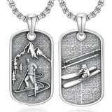 Sterling Silver Dog Tag Baseball Basketball Softball Soccer Pendant Necklace for Men