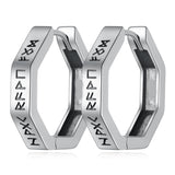 14K Gold Plated Viking  Hoop Earrings for Men