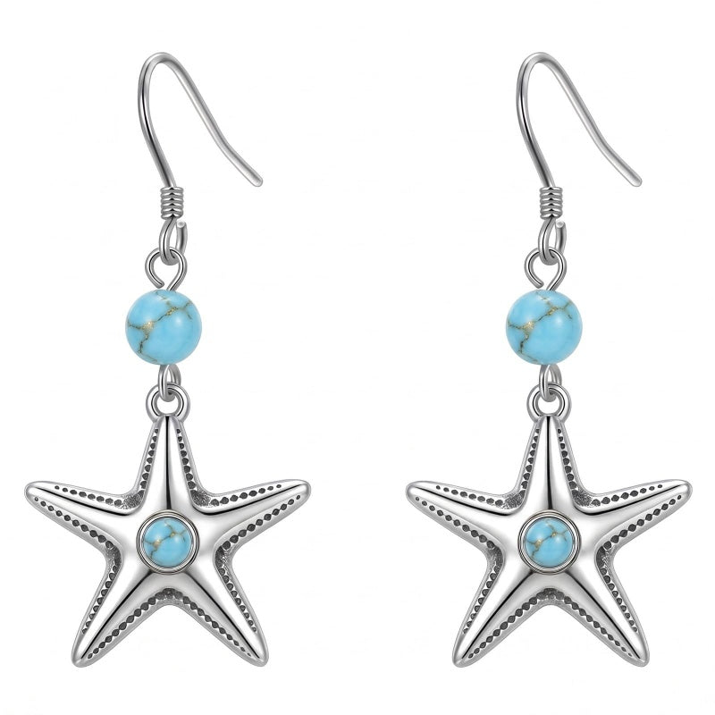 Sterling Silver Turquoise Owl Dragonfly Butterfly Hummingbird Dangle Earrings