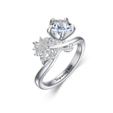 Sterling Silver Moissanite 12 Months Birthflowers Ring