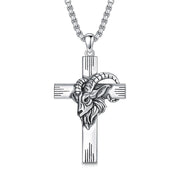 Sterling Silver 12 Constellation Cross Pendant Necklace