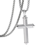 14K Gold Plated Cross Necklace for Men with Adjustable Chain Jewelry Gift for Him