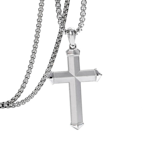 14K Gold Plated Cross Necklace for Men with Adjustable Chain Jewelry Gift for Him