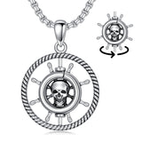 Sterling Silver Peace Sign Coexist Peace Symbol Pirate Tree of Life Thor's Hammer Wolf Raven Viking Series Necklace