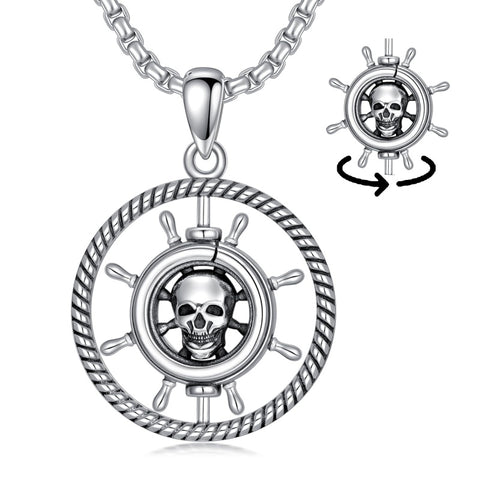 Sterling Silver Peace Sign Coexist Peace Symbol Pirate Tree of Life Thor's Hammer Wolf Raven Viking Series Necklace