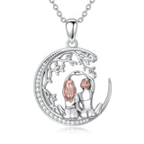 Sterling Silver Mother Daughter Father Daughter Sister Pendant Necklace Family Jewelry for Christmas Mother's Day